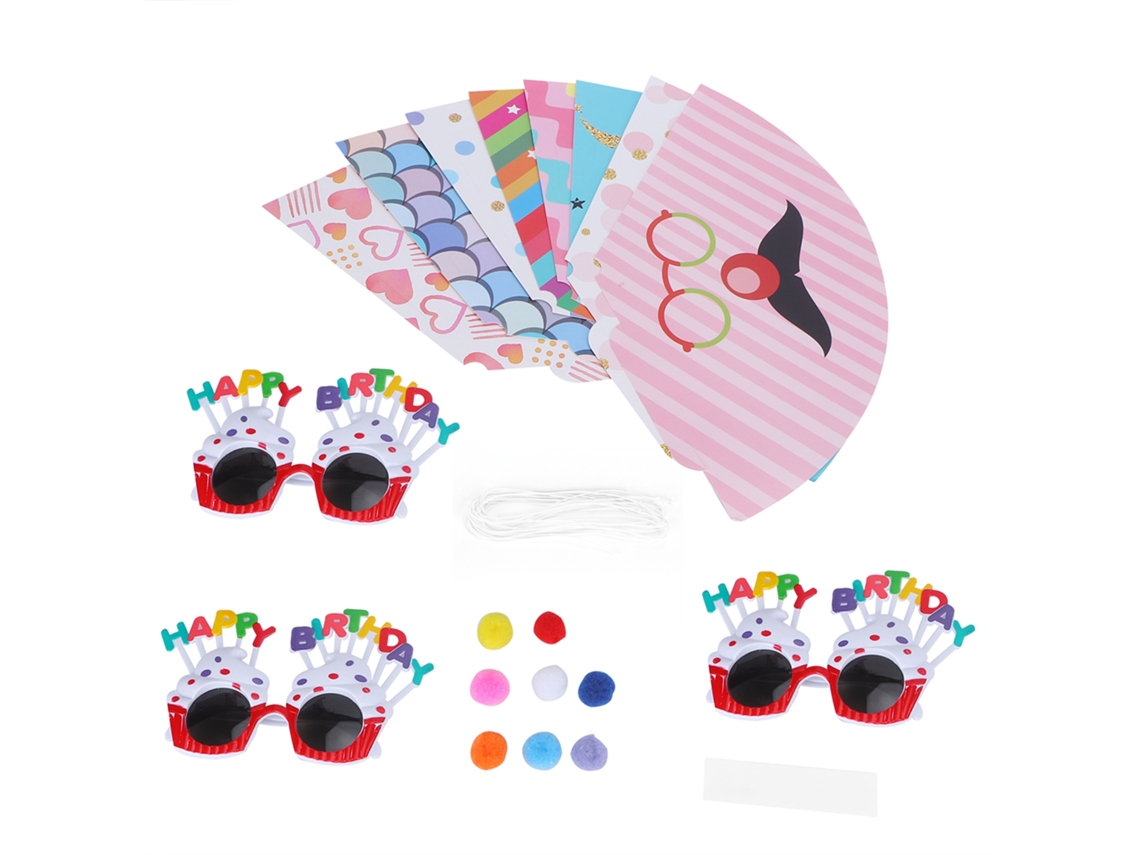 Gafas Divertidas Y Sombreros Cónicos Plegables Para Fiestas De Cumpleaños Infantiles Y De Adultos.