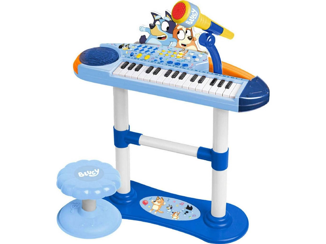 Piano con banco y micrófono de BLUEY
