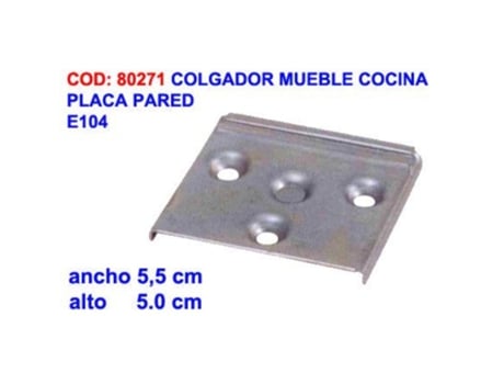 Colgador mueble cocina placa pared e104