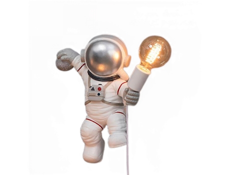 Lámpara de escritorio de astronauta lámpara de mesa de resina art deco moderna idea de dormitorio sala de estar ático deco espacio hombre oficina l...