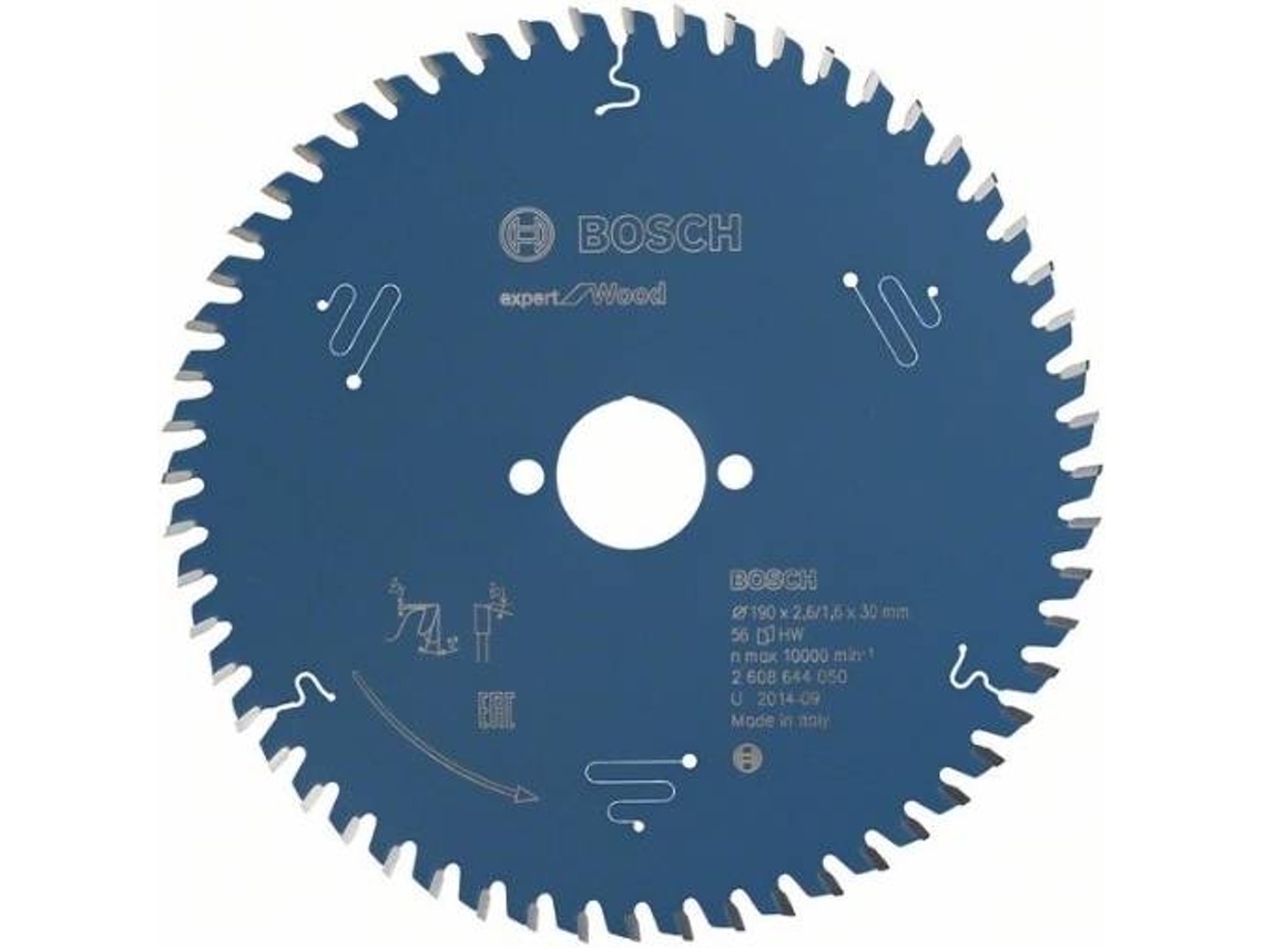 Hoja de Sierra Circular BOSCH Expert para Madera 190 X 30 X 2,6 Mm, 56