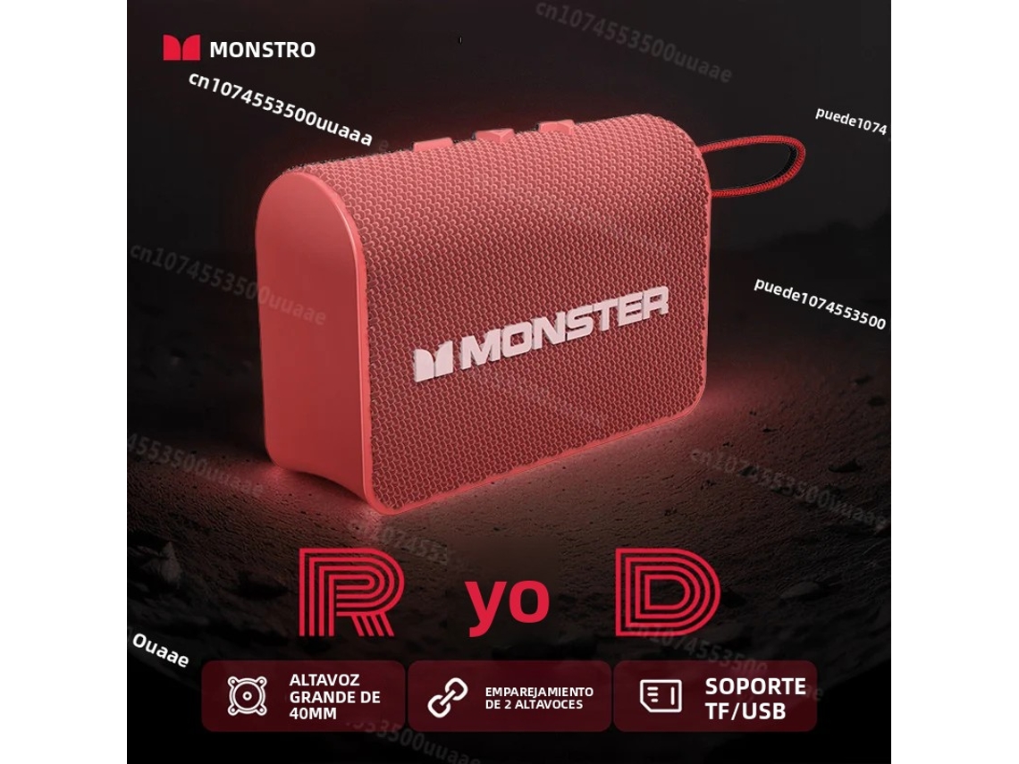 (rojo) Altavoz Portátil Bluetooth 5.4 Para Exteriores X902