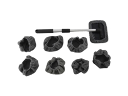 Cepillo para limpiar ventanas de coche con mango extensible de aluminio y 8 cerdas de microfibra.