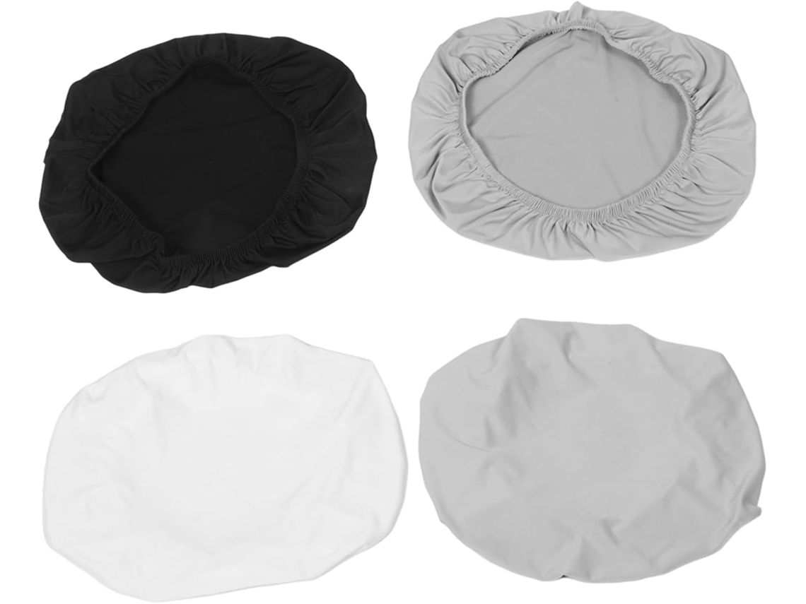 Juego de 4 tapas para tanque de inodoro con base elástica, cubierta protectora para inodoros Gokoco