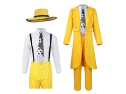 2026-traje De Cosplay De Jim Carrey The Mask Traje Amarillo Para Hombre Conjunto De Uniforme
