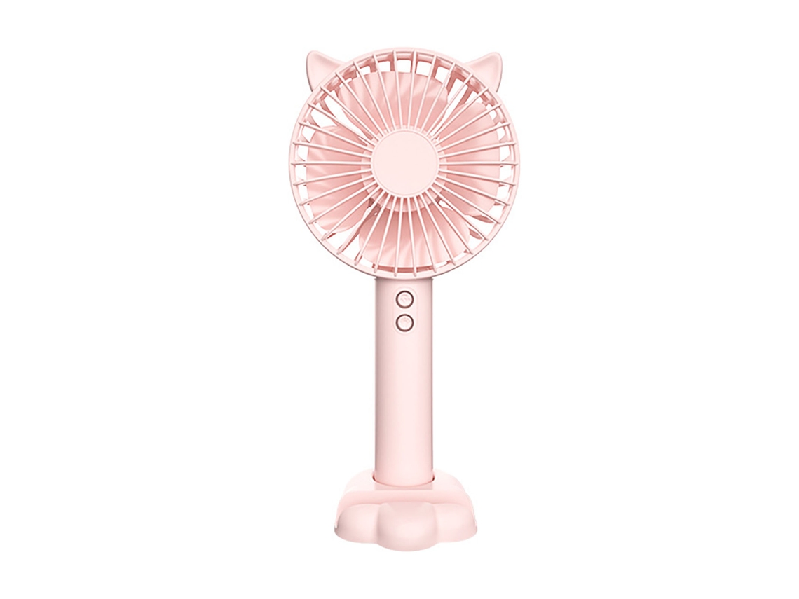 Ventilador Portátil De Mano Abs De 3 Velocidades, Recargable Por Usb, Silencioso, Pequeño, Portátil, Con Luz Nocturna, Para El Hogar, Viajes, Oficina