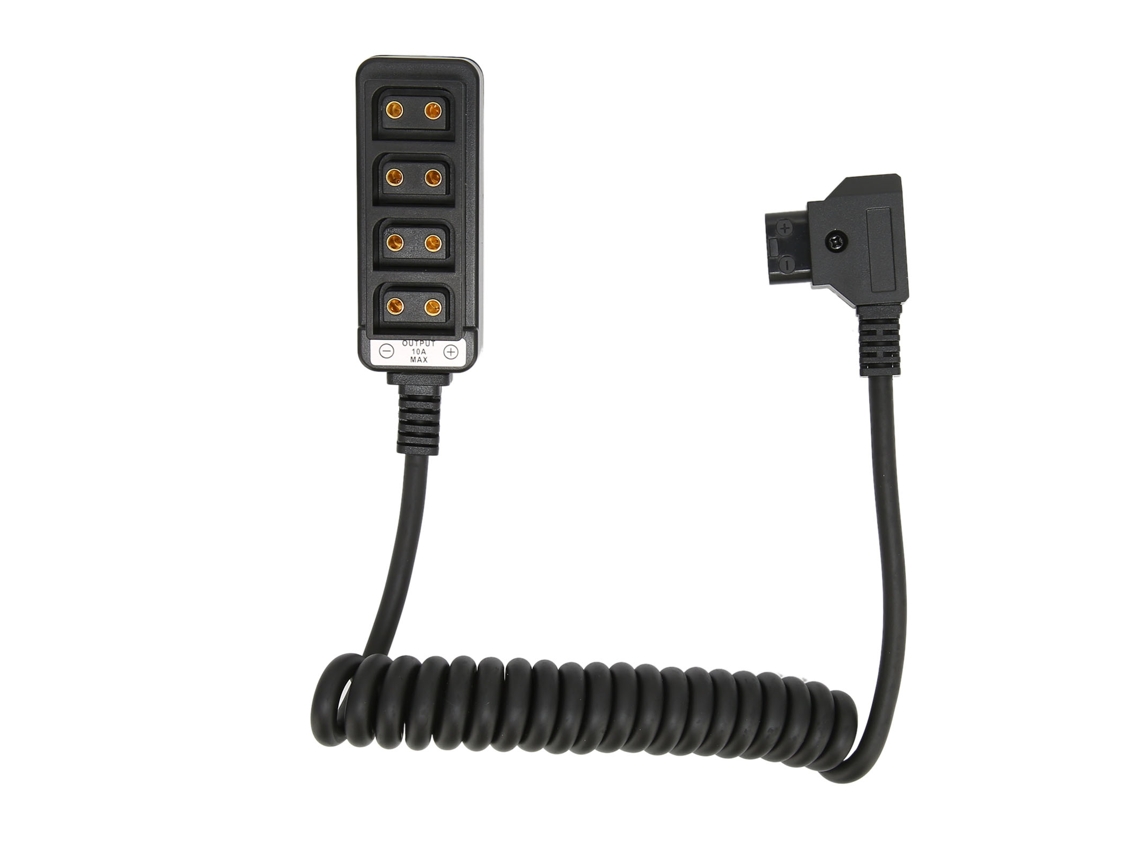 Cabo Divisor D Tap Macho Para 4 Portas Fêmea Adaptador De Mola Para Câmeras Arri Red Preto