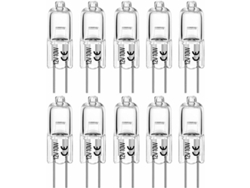 Lámparas Halógenas G4 10w 12v T3 Jc Bipin 2 Pines Para Iluminación De Exteriores Y Cajones, 10 Unidades