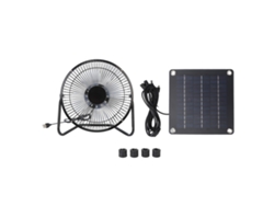 Ventilador solar de 100 W para invernaderos y refugios de animales.