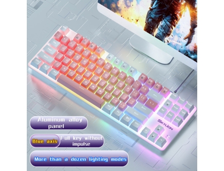 Teclado Mecánico para Windows y Apple IOS 10 HHZ H87 para juegos Mechanical Keyboard