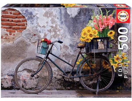 Puzzle EDUCA 500 Bicicleta con Flores (Edad Mínima: 12 Años - 500 Piezas)