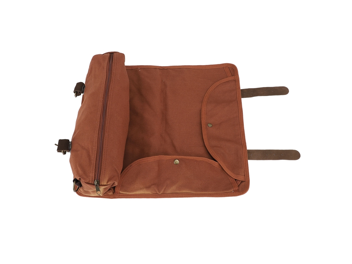 Bolsa Enrollable Para Bartender De Lona Y Cuero Con Múltiples Compartimentos, Portátil Para Herramientas De Bar Y Viajes