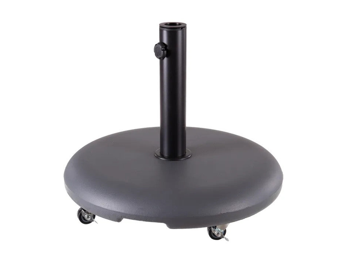 DUDECOR Base De Cemento Para Sombrilla Con Ruedas Gris