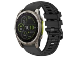Bracelete Para Garmin (22mm) - Silicone - Fivela De Aço - Liberação Rápida - Duas Cores Preta