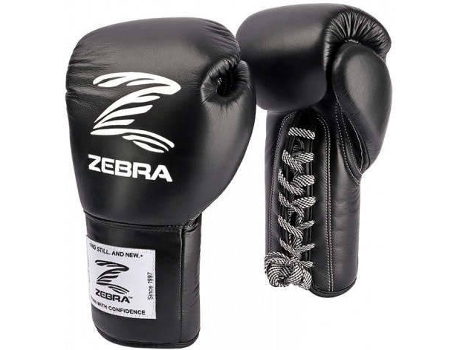 Guantes de Boxeo ZEBRA Pro (Negro - 12 OZ)