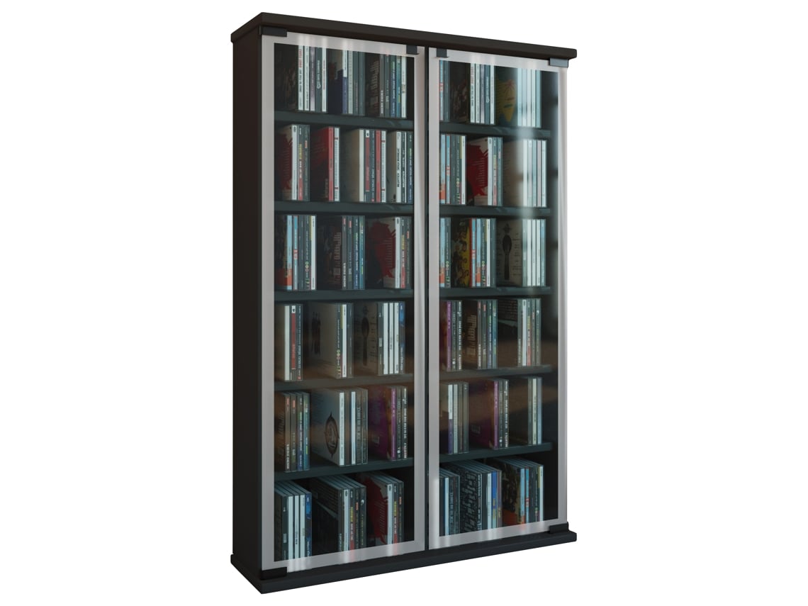 Soporte De Madera Para Cd Y Dvd Estante Para Galería Puerta De Vidrio Vcm