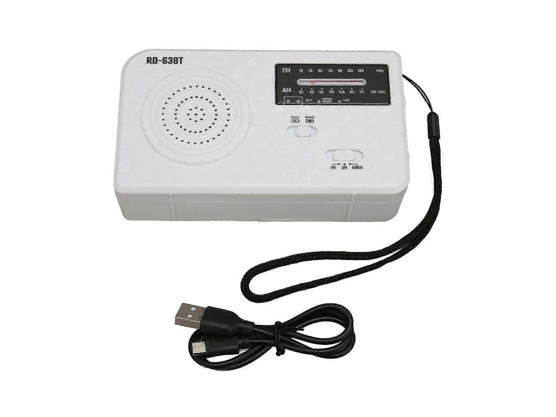 Radio solar portátil recargable con manivela, FM y AM, radio de emergencia y pronóstico del tiempo con funciones de radio y sensor de movimiento. GOKOCO