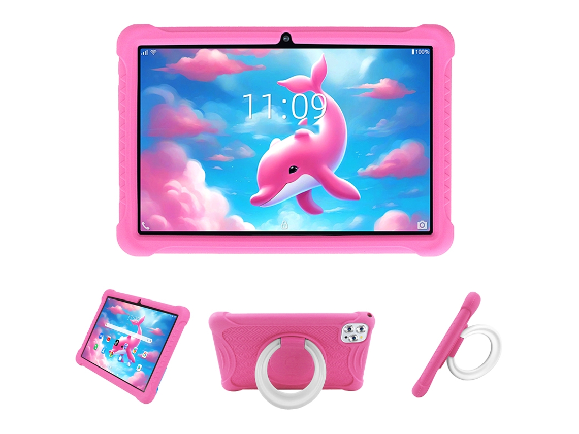 WUXIAN V62 Tablet + Teclado Bluetooth + Funda de Piel de Silicona + Auriculares + Bolígrafo (10.1 - 64 GB - 4 GB RAM - Wi-Fi-GPS-4G)