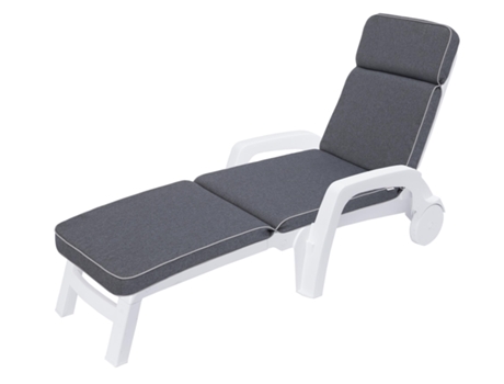 Cojín para tumbona de jardín o playa, cojín para muebles de jardín - 178x47x5 cm - Marítimo SALES CORE