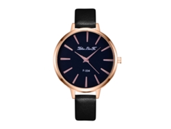 Reloj De Pulsera De Cuarzo Informal De Moda Para Mujer, De Piel Sintética, Color Negro.