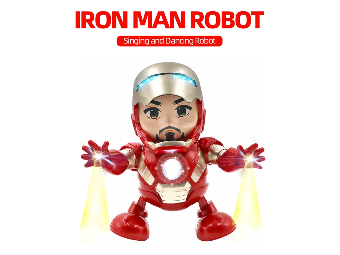 Ymsl Juguete Iron Man Bailarín Robot Electrónico Con Luz Led Cantante Marvel Avengers Regalo Para Niños Y Adultos Hxl
