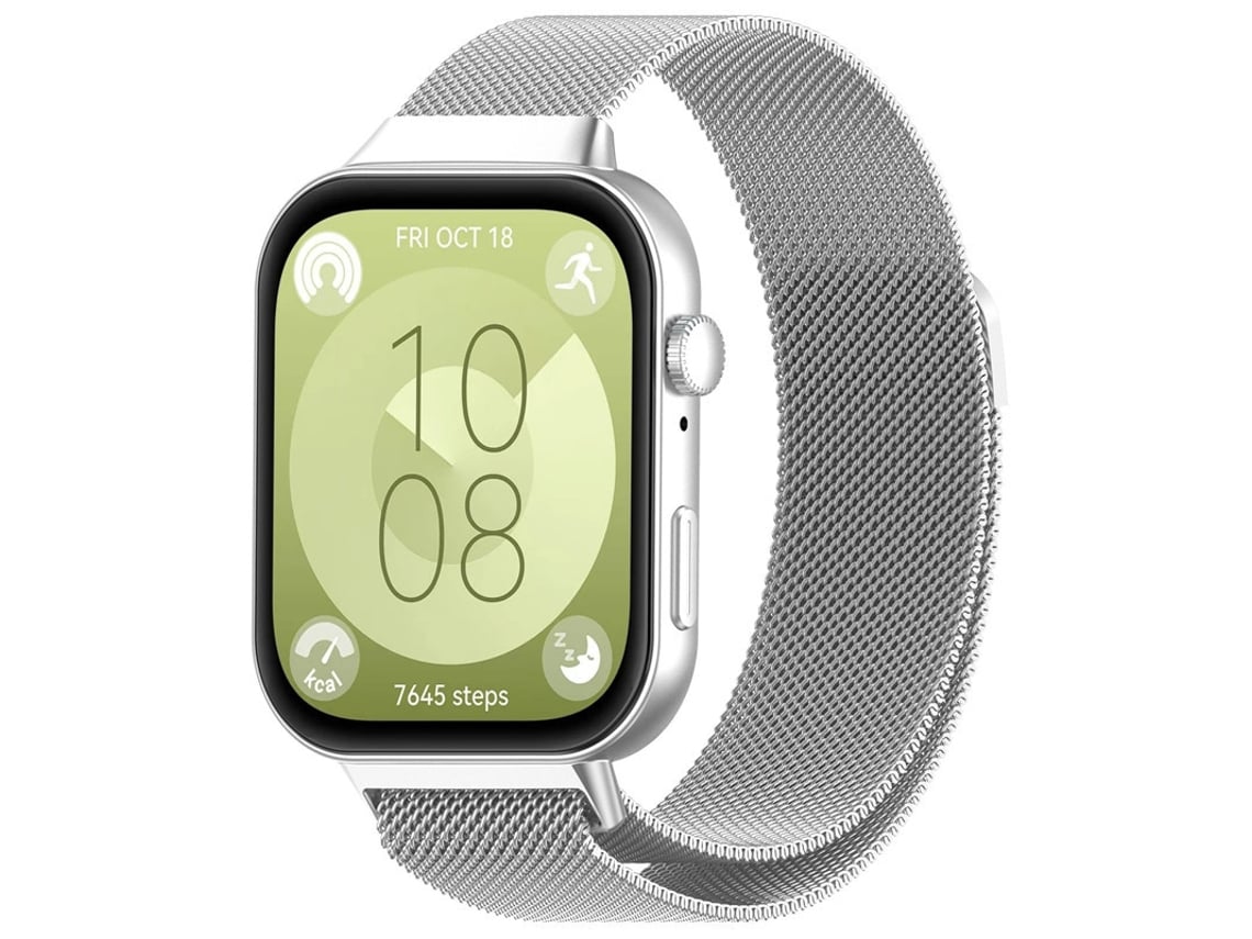 Correa Milanese Gertiz para Huawei Watch Fit 4/Fit 4 Pro/Fit 3 (Plata)