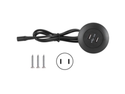 Cargador De Pared Usb 2.0 De Doble Puerto Para Sofá Reclinable Eléctrico, Muebles Para El Hogar, 100-240 V, Enchufe Estadounidense, Negro.