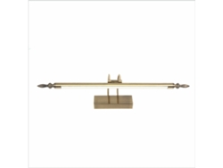 Aplique LED de pared para iluminar cuadros, espejos, 12W estilo tradicional, luz cálida 3000K , acabado BRONCE ANTIGUO, articulado. 66cm PAPUQ