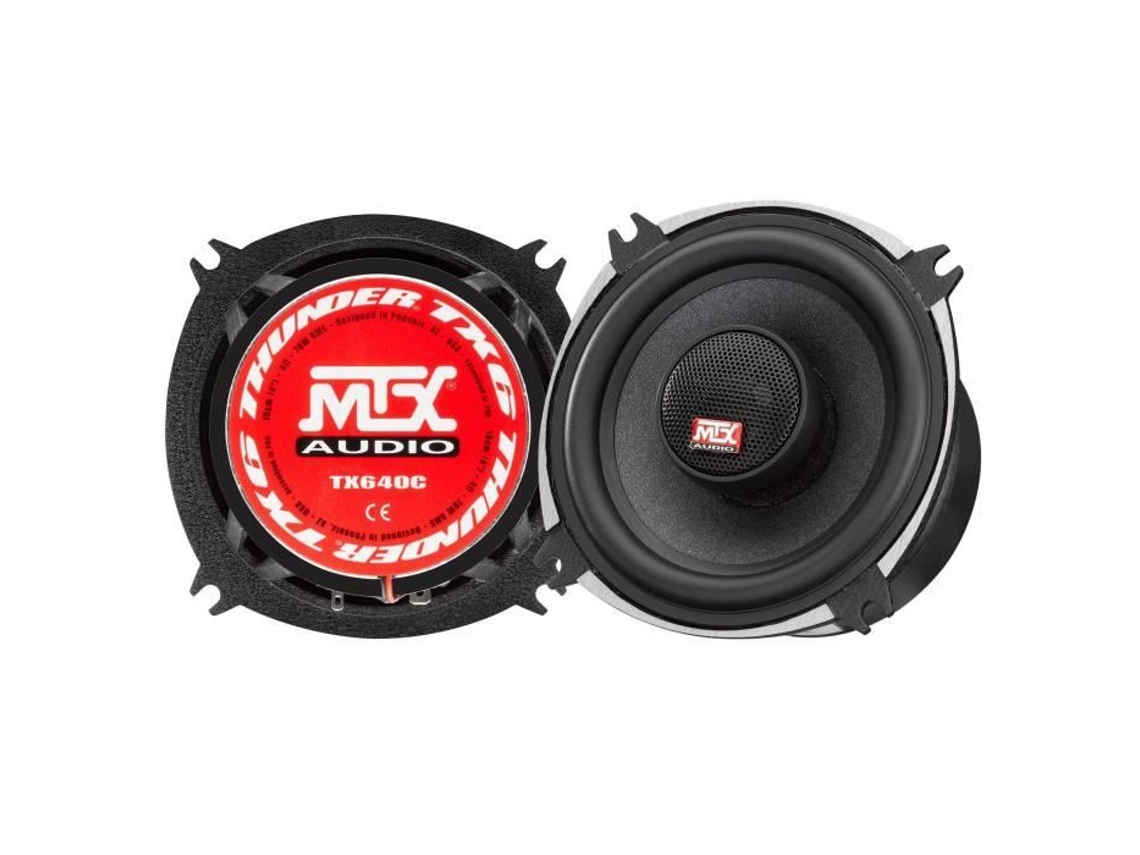 Altavoces coaxiales bidireccionales MTX Audio de 10 cm, 4ω, 70 W RMS, chasis de aluminio, bobina de Ø25 mm, tweeter de neodimio de Ø22 mm