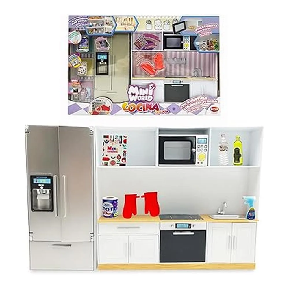 Bizak Mini World Playset Cocina, Set Con Electrodomésticos Y Accesorios P25