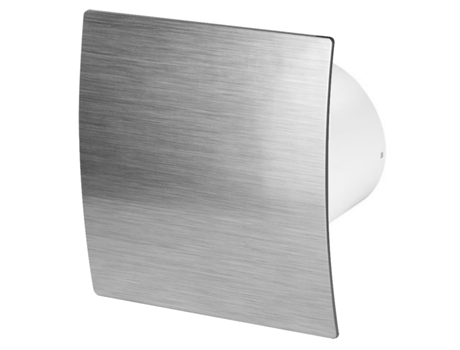 Ventilador extractor con temporizador de 100 mm, panel frontal ABS plateado, ventilación de techo y pared ESCUDO AWENTA