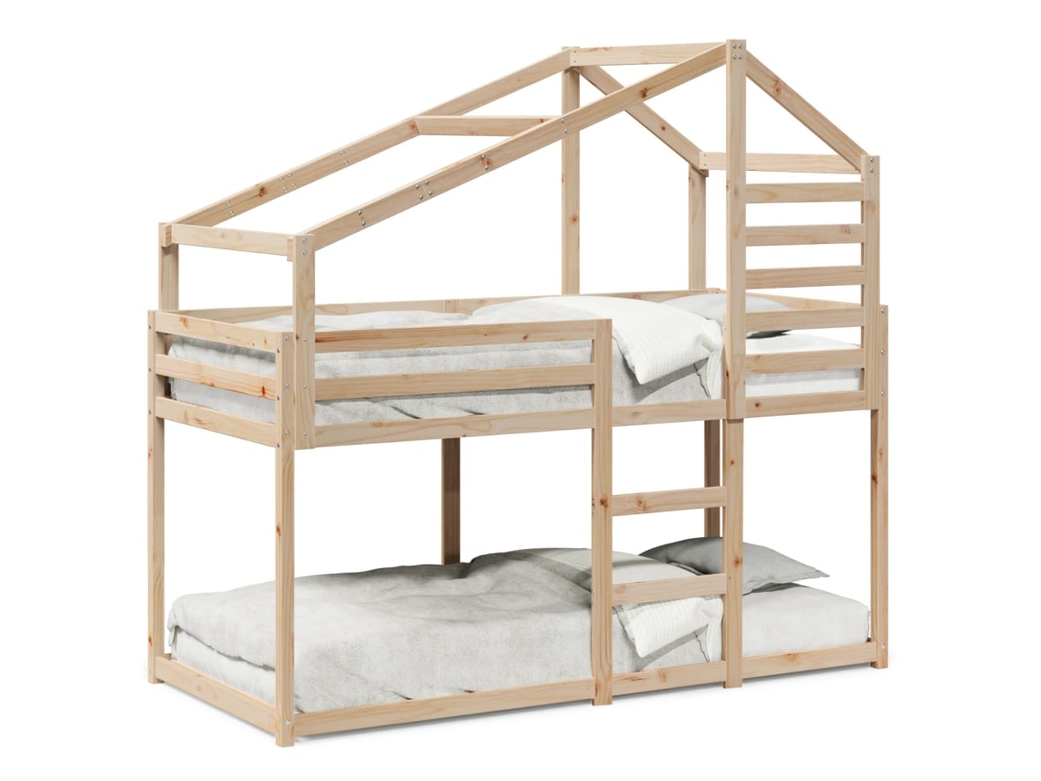 Maison Exclusive - Cama Litera Sin Colchón Madera Maciza De Pino 90x190 Cm