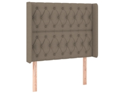 Maison Exclusive - Cabecero Con Orejas De Tela Gris Taupe 93x16x118/128 Cm