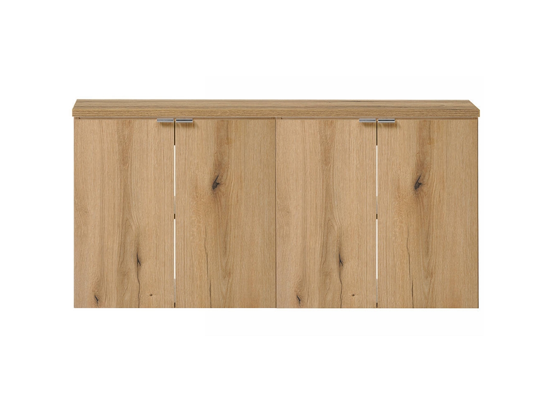 Conjunto de 2 muebles bajo lavabo Newport con puertas 120x60x40 cm - Efecto Roble [EN.CASA]