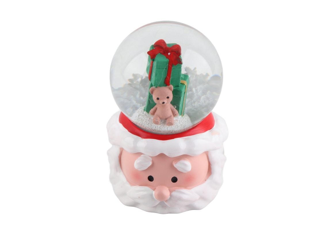 Bola Navideña De Cristal Iluminada Con Batería, Hecha De Resina De Alta Calidad, Ideal Para Decoración De Mesa Y Como Regalo.