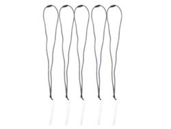 5 Collares Para La Dentición Del Bebé, Silicona De Grado Alimenticio, Suaves, Elásticos, Blancos.