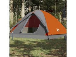 Tienda de campaña tipo domo impermeable naranja para 3 personas