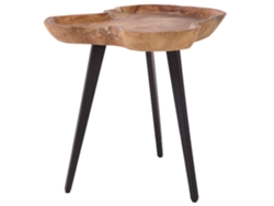 Mesa de centro BELIANI Elsa de Madera de teca Madera clara 56x60x51