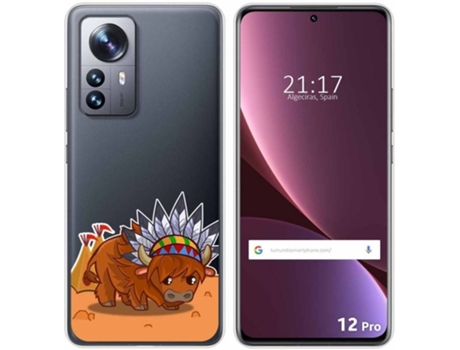 Carcasa para Xiaomi 12 Pro 5G TUMUNDOSMARTPHONE Dibujos Transparente Bufalo Multicolor