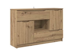 Aparador | Buffet de roble artesanal, 100 x 30 x 65,6 cm, madera tratada.