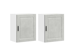 Maison Exclusive - Armarios Pared Para Cocina 2 Uds Porto Gris Hormigón