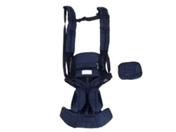 Portabebés Ergonómico, Transpirable, Ajustable Y Cómodo, De Algodón A Rayas, Color Azul.