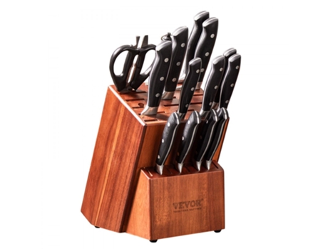 VEVOR Bloque de Cuchillos Universal Porta Cuchillos de Madera Vacío 25 Ranuras