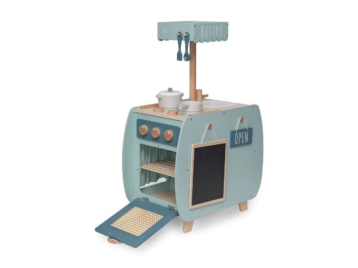 Etiqueta de cocina Bistro en madera verde +3 años Llwt-34758