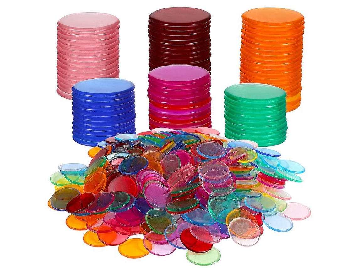 400 Fichas Redondas De Bingo, Marcadores De Cartón A Juego, Accesorios Para Contar.