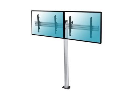Soporte de suelo atornillable para 2 TV 50"-55", Altura 175 cm