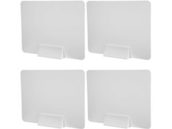 Juego De 4 Paneles Divisores De Escritorio De Pvc Blanco Para Escritorios De Pie.