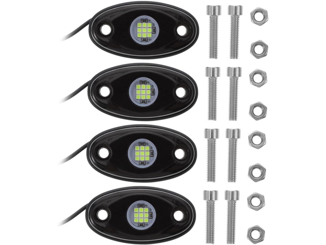 Kit De Chasis Led De 4 Piezas, Iluminación Ambiental Verde Impermeable Para Automóviles Y Camiones.