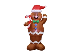 Modelo Aerado De Hombre De Jengibre Inflable Papá Noel Muñeco De Nieve Navideño