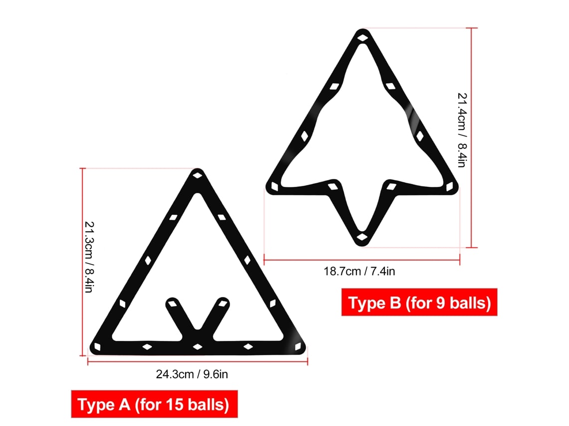 2026rebe-6 Peças Porta Bolas De Bilhar Magic Ball Rack Holder